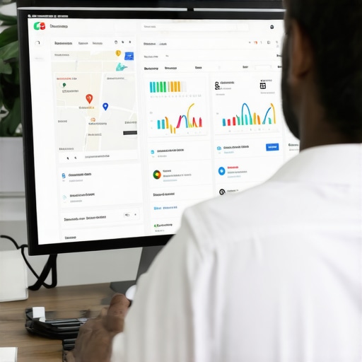 Advanced Local SEO Analytics in Gilbert Business professional analyzing local SEO data and Google Maps analytics on computer.