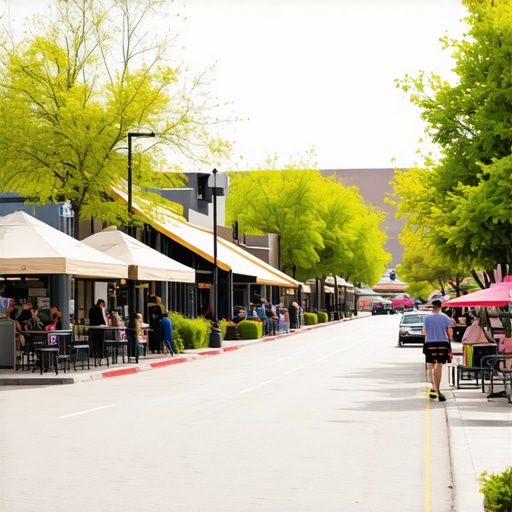 Gilbert community street with local businesses