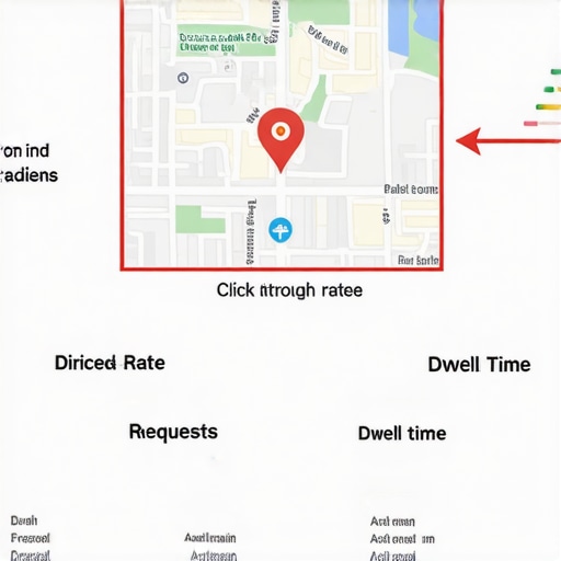 Diagram illustrating how engagement metrics influence Google Maps ranking factors.