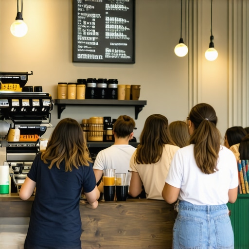 Interior of a bustling Gilbert café full of happy customers