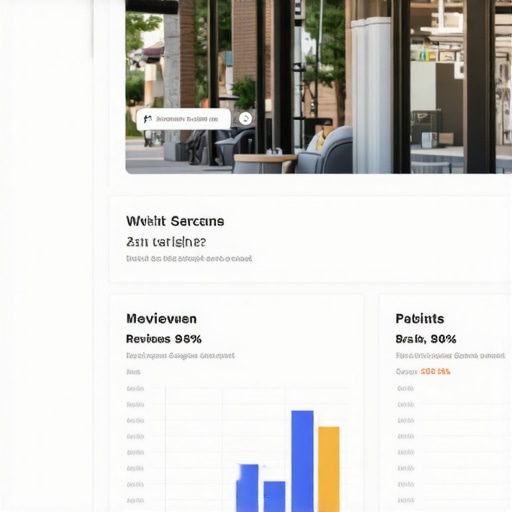 Screenshot showing a Gilbert business's Google My Business profile with reviews and insights