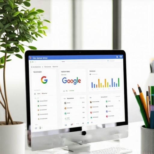 Person working on Google My Business dashboard to improve local search visibility.