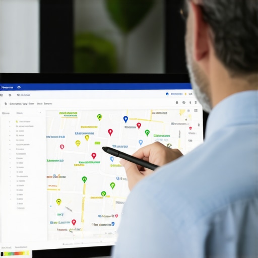 Optimizing Google Maps for Gilbert Business A consultant reviewing local SEO data on Google Maps for Gilbert.