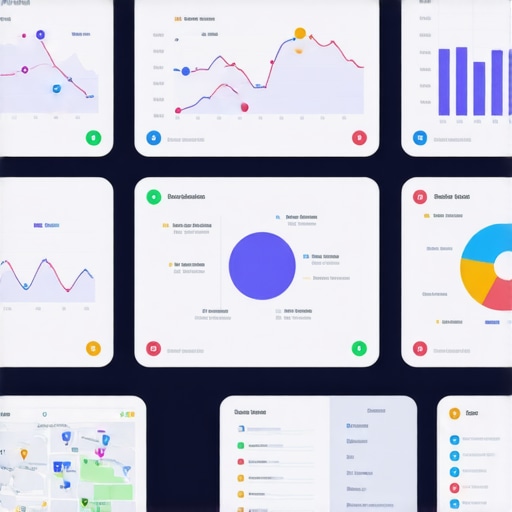 Dashboard Showing Local SEO and Map Analytics Digital dashboard illustrating local search, citations, and Google Maps performance metrics