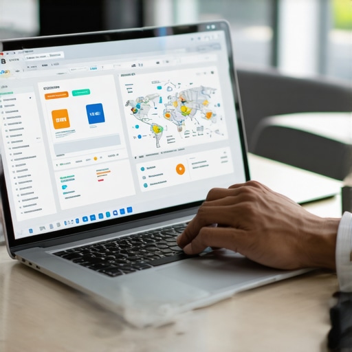 Effective Local SEO Tools in Action Person using SEO tools on a laptop with Gilbert map overlay