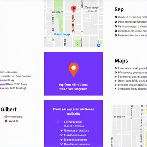 Infographic outlining steps to enhance Google Maps presence in Gilbert