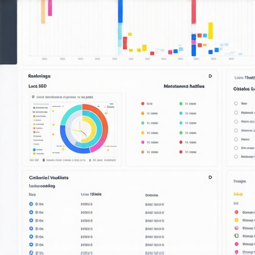 Screenshot of local SEO analytics platform showing ranking reports and citation status.