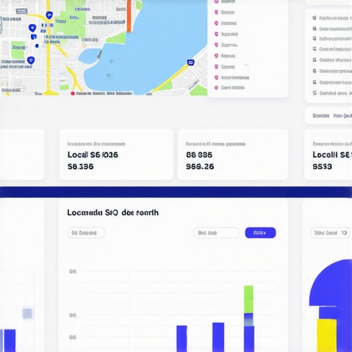 Local SEO Dashboard for Gilbert Business Digital dashboard showing local SEO metrics and map rankings