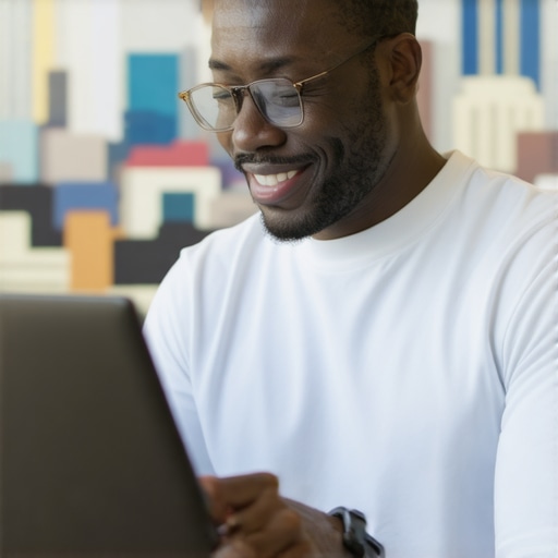 Business owner updating Gilbert GMB profile on laptop