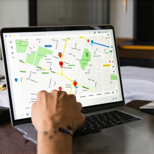 Person working on local SEO dashboard with Gilbert, Arizona map