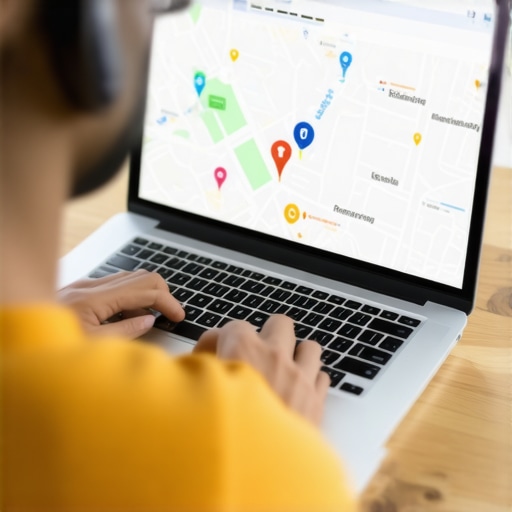 Optimizing GMB profile in Gilbert Webmaster working on Google My Business profile with Gilbert city map