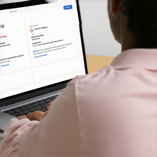 Person verifying Google My Business listing to ensure visibility